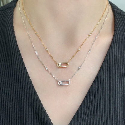 [AURORA]MOVE UNO DIAMOND NECKLACE