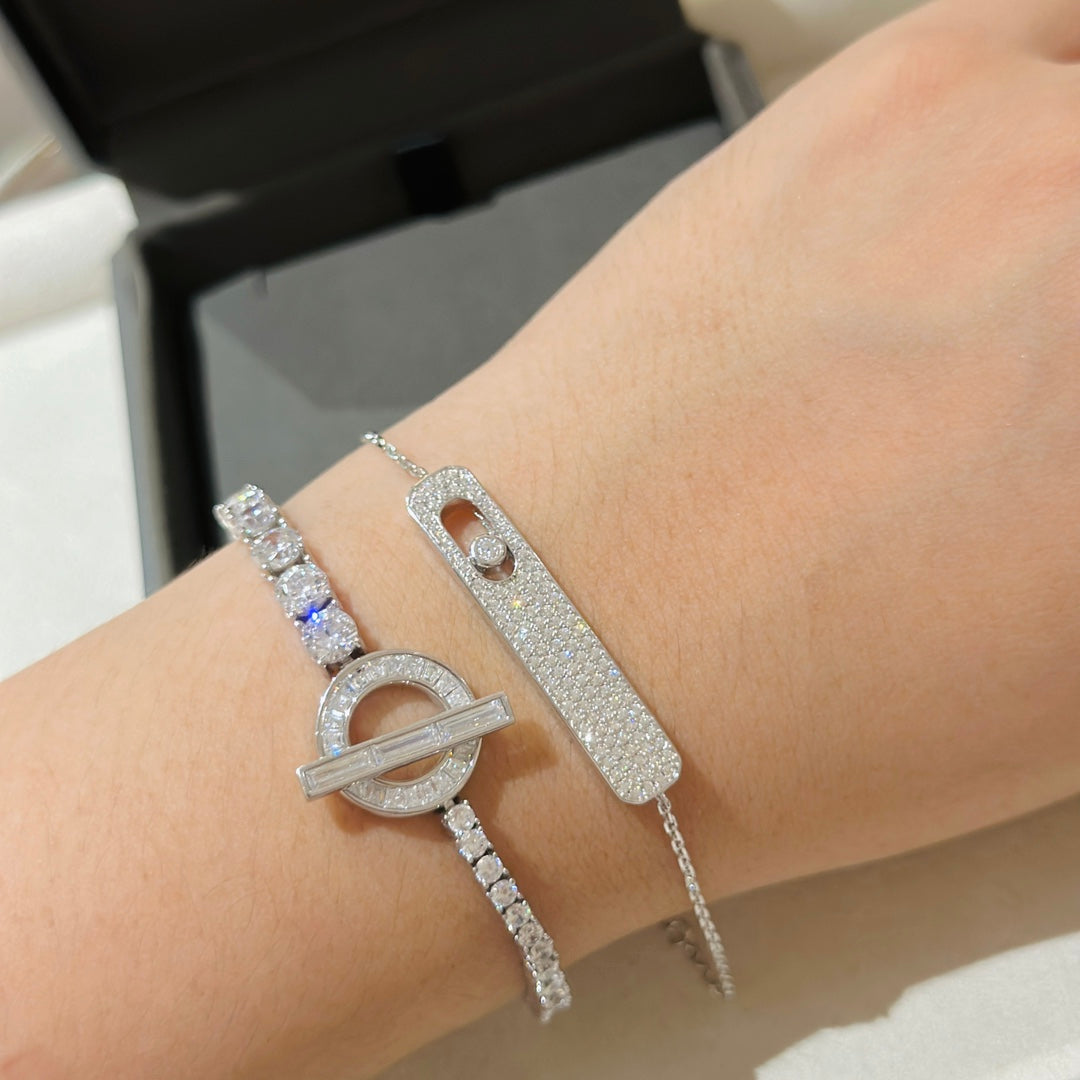 [AURORA]MOVE CLASSIQUE DIAMOND PAVED BRACELET