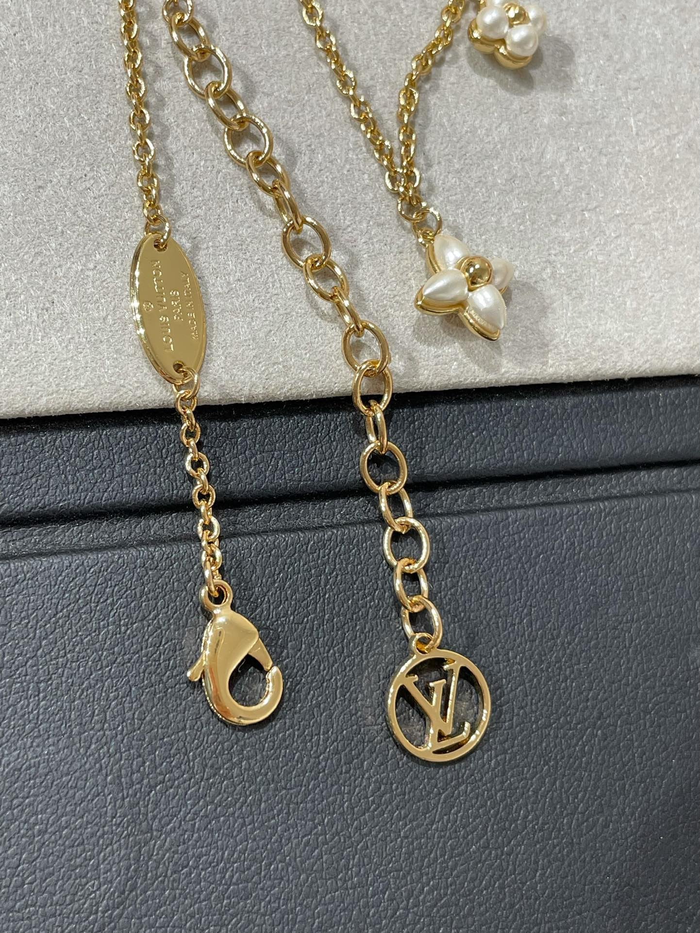 [Aurora]FLOWERGRAM GOLD MOP DOUBLE ROW NECKLACE