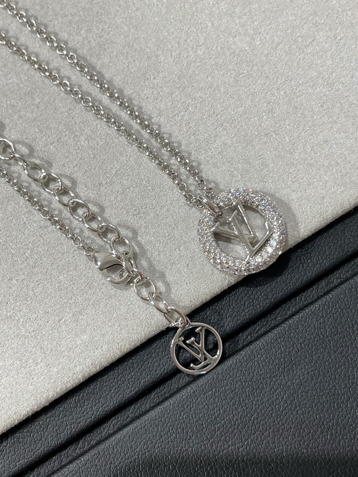[Aurora]BY NIGHT DIAMOND PAVED NECKLACE
