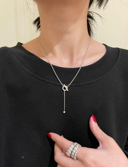 [Aurora]FINESSE SILVER DIAMOND NECKLACE