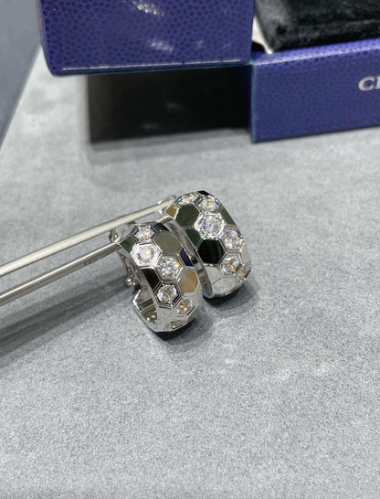[Aurora]BEE LOVE DIAMOND HOOP EARRINGS