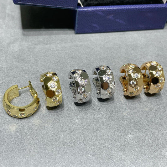 [Aurora]BEE LOVE DIAMOND HOOP EARRINGS