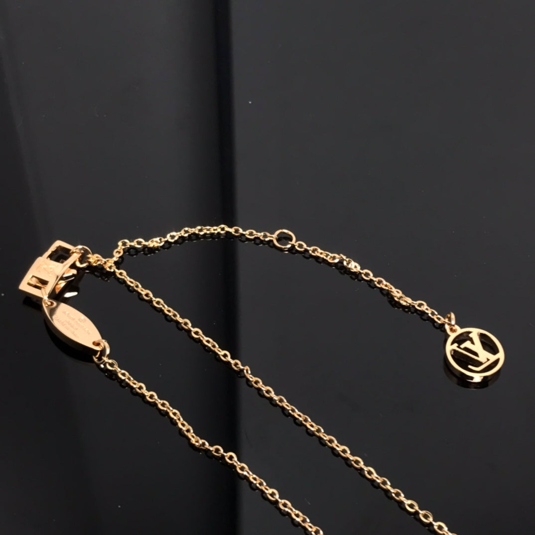 [Aurora]COLOR BLOSSOM PINK MOP SUN GOLD NECKLACE