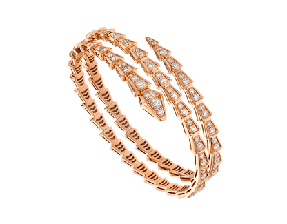 [AURORA]SERPENTI BRACELET PINK GOLD DIAMOND DOUBLE ROW