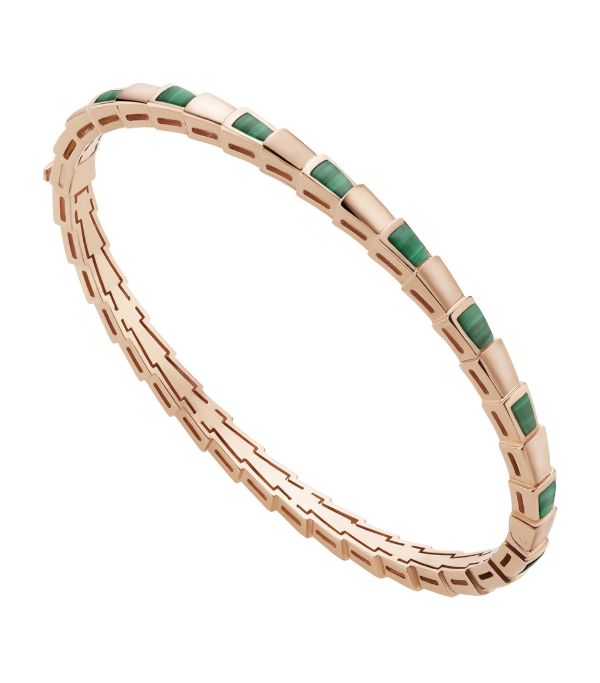 [AURORA]SERPENTI BRACELET PINK GOLD MALACHITE