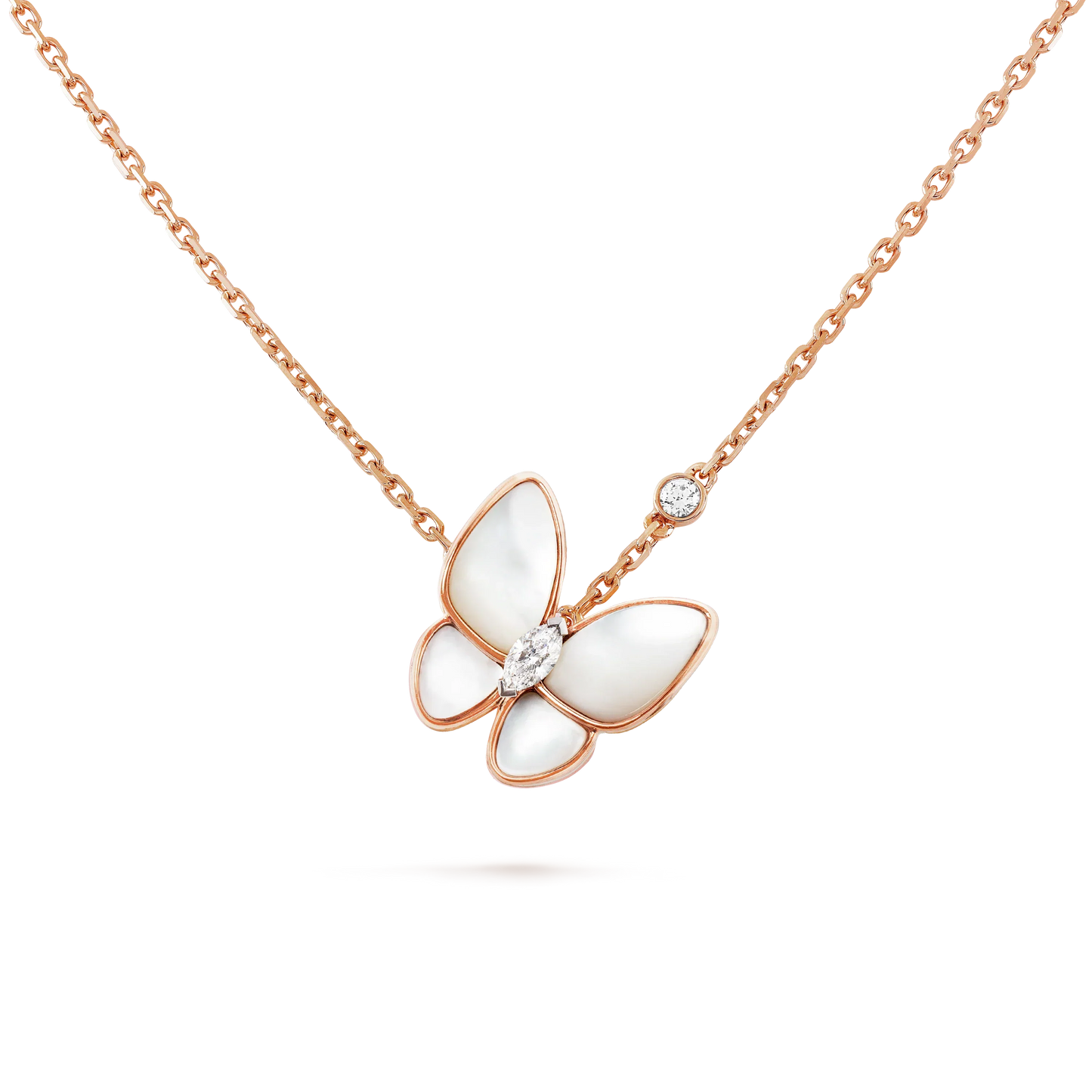 [Aurora]BUTTERFLY MOP DIAMOND NECKLACE