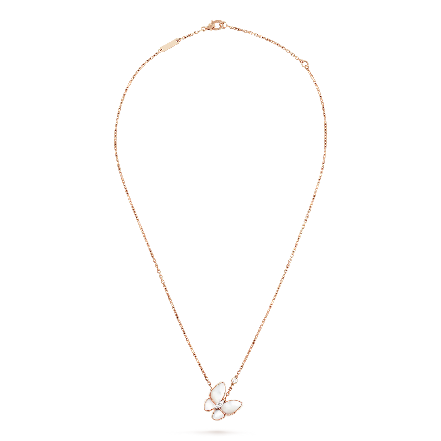 [Aurora]BUTTERFLY MOP DIAMOND NECKLACE