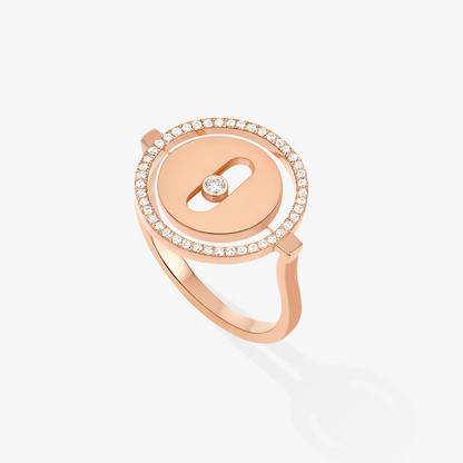 [AURORA]LUCKY MOVE PINK GOLD DIAMOND RING