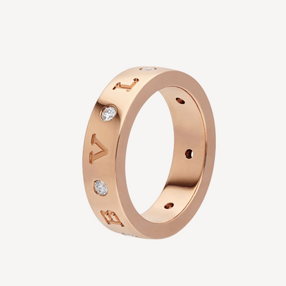 [AURORA]ZERO 1 エッセンシャル ピンクゴールド バンド ダイヤモンド リング
