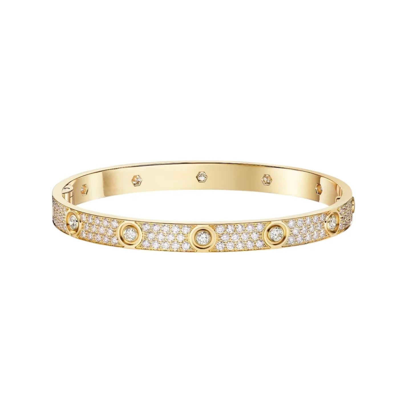 [AURORA]LOVE BRACELET 6.1MM DIAMOND-PAVED 10 BIG DIAMONDS