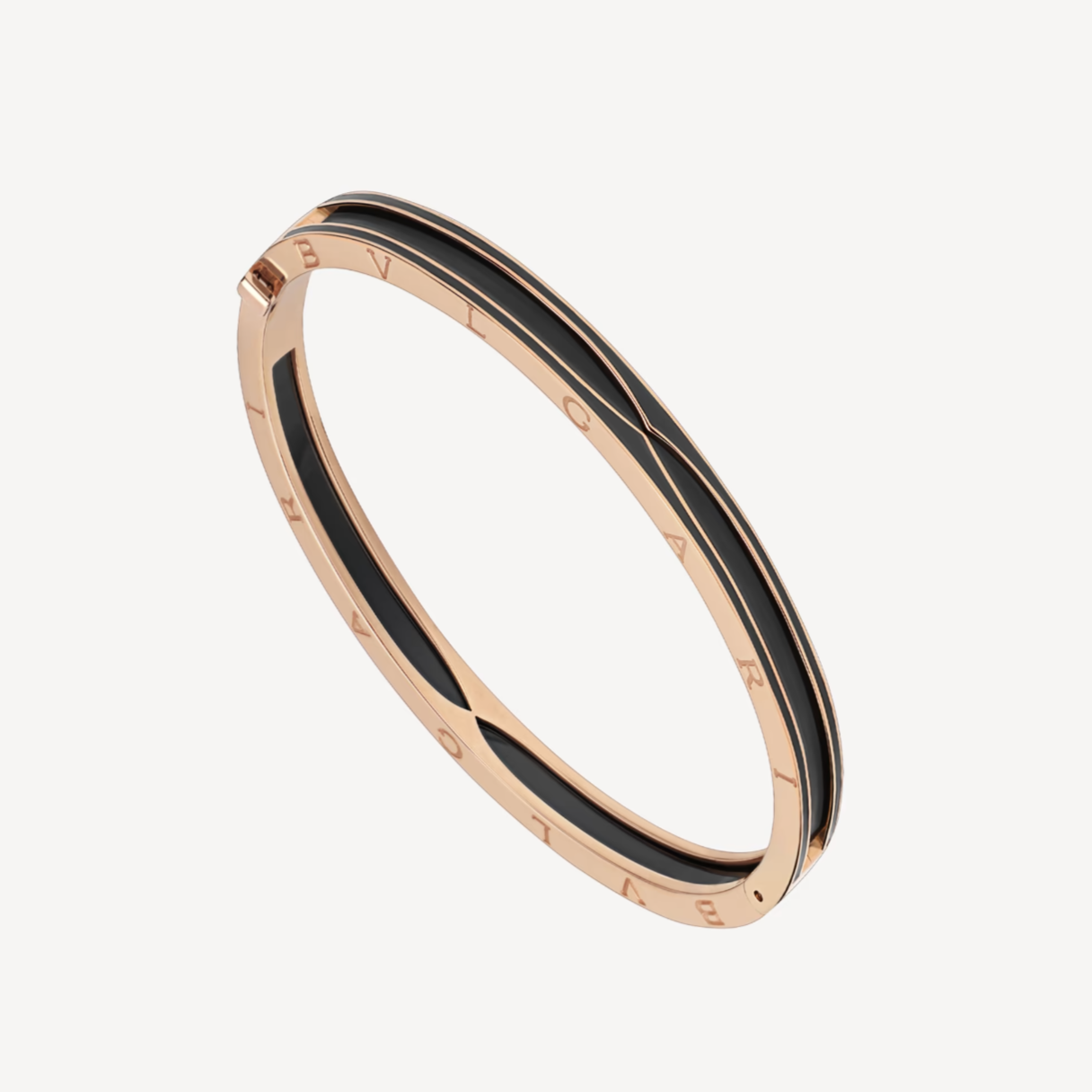 [Aurora]ZERO 1 PINK GOLD WITH MATTE BLACK CERAMIC BRACELET