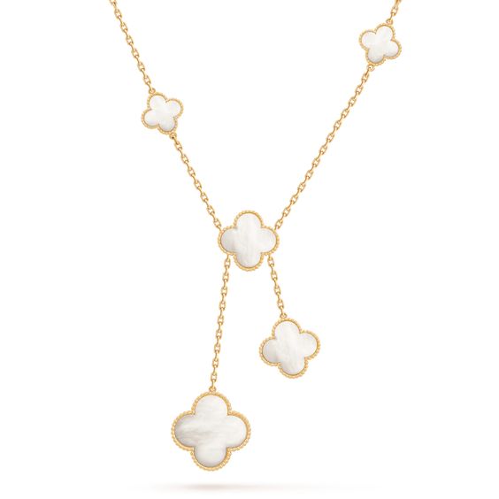[Aurora]CLOVER MOTHER OF PEARL NECKLACE 6 MOTIF