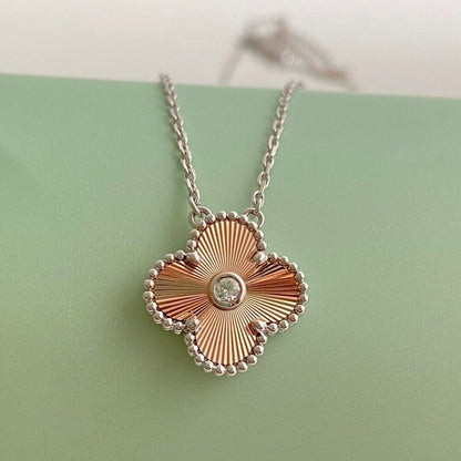 [AURORA]CLOVER 15MM DIAMOND LASER NECKLACE- CHRISTMAS 2024 SPECIAL EDITION