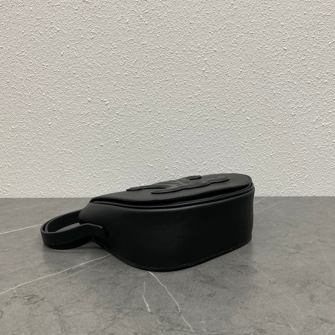 FOLCO CUIR TRIOMPHE 18 IN BLACK CALFSKIN