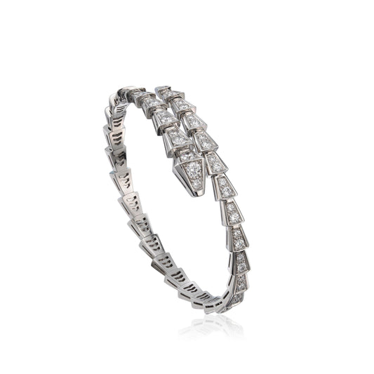 [AURORA]SERPENTI BRACELET 6MM SILVER DIAMOND