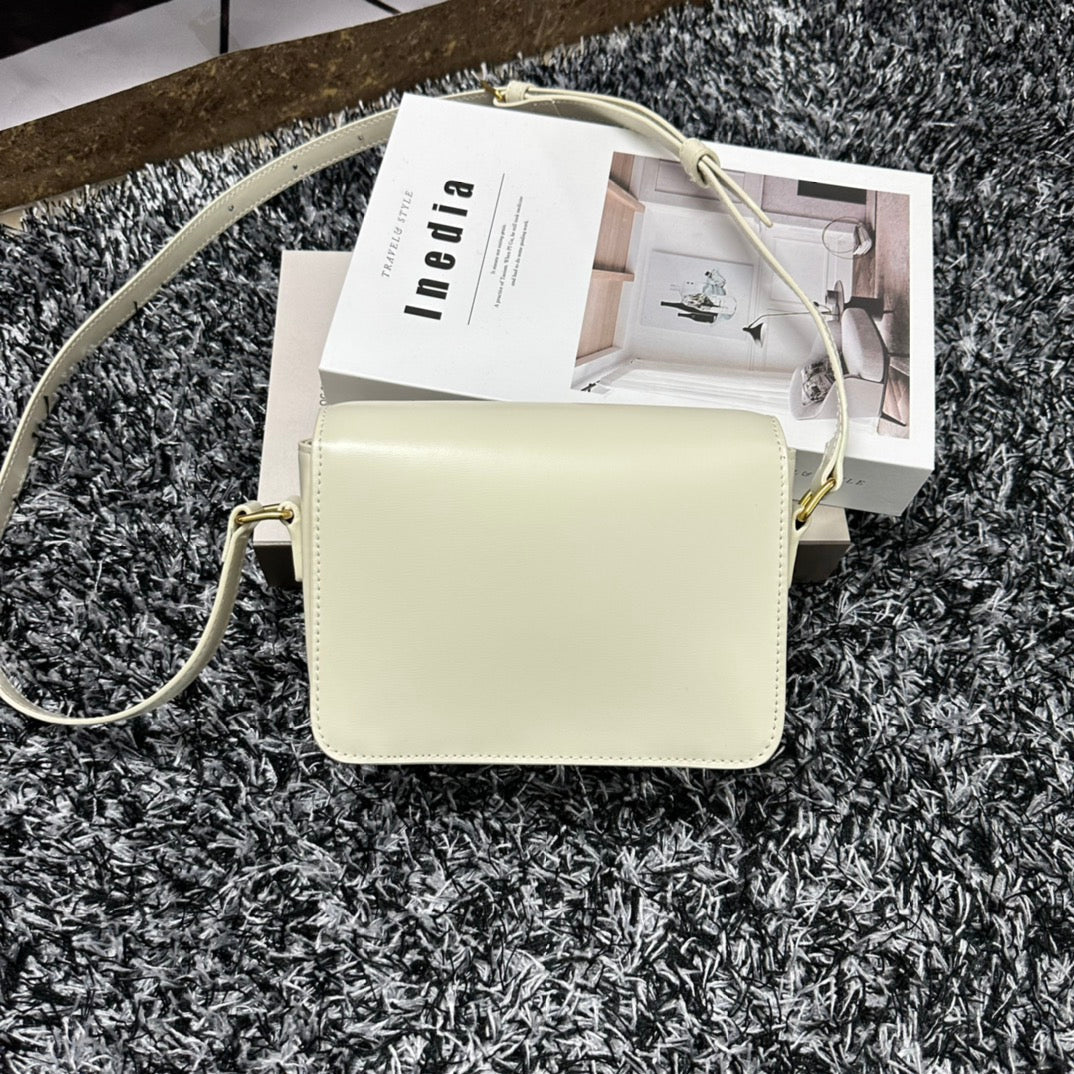 TRIOMPHE TEEN 18 WHITE COWHIDE LEATHER