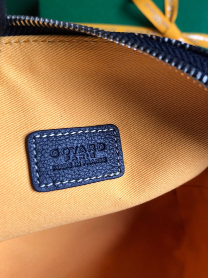 VENDÔME COSMETIC POUCH 17 IN NAVY BLUE GOYARDINE CANVAS AND CALFSKIN TRIM