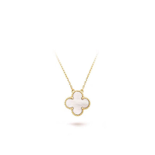 [Aurora]CLOVER 15MM MEDIUM WHITE MOP NECKLACE