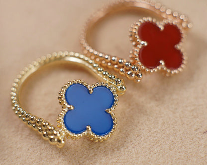 [Aurora]CLOVER RIVERSIBLE ROSE GOLD RING