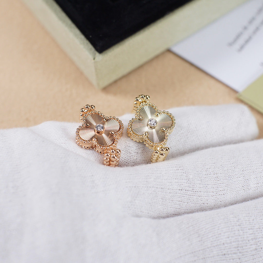 [Aurora]CLOVER RIVERSIBLE ROSE GOLD RING