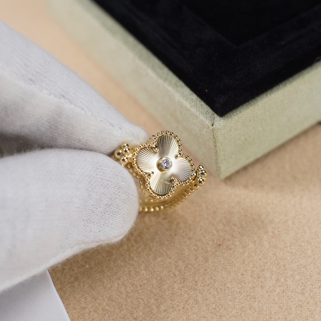 [Aurora]CLOVER RIVERSIBLE ROSE GOLD RING