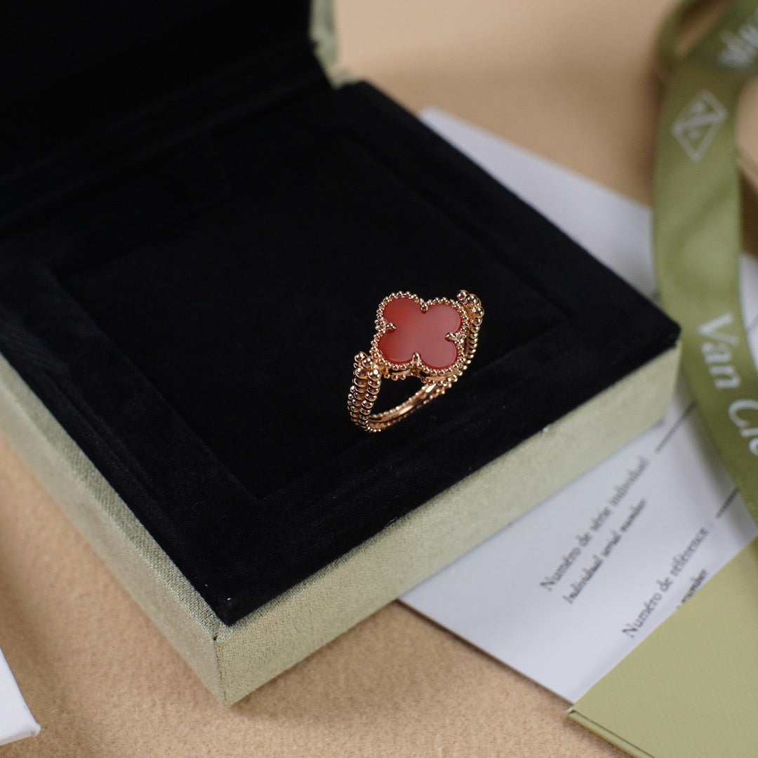 [Aurora]CLOVER RIVERSIBLE ROSE GOLD RING