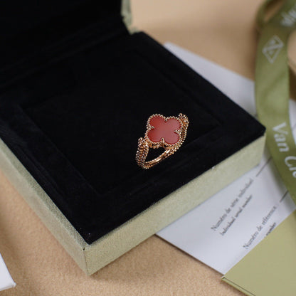 [Aurora]CLOVER RIVERSIBLE ROSE GOLD RING