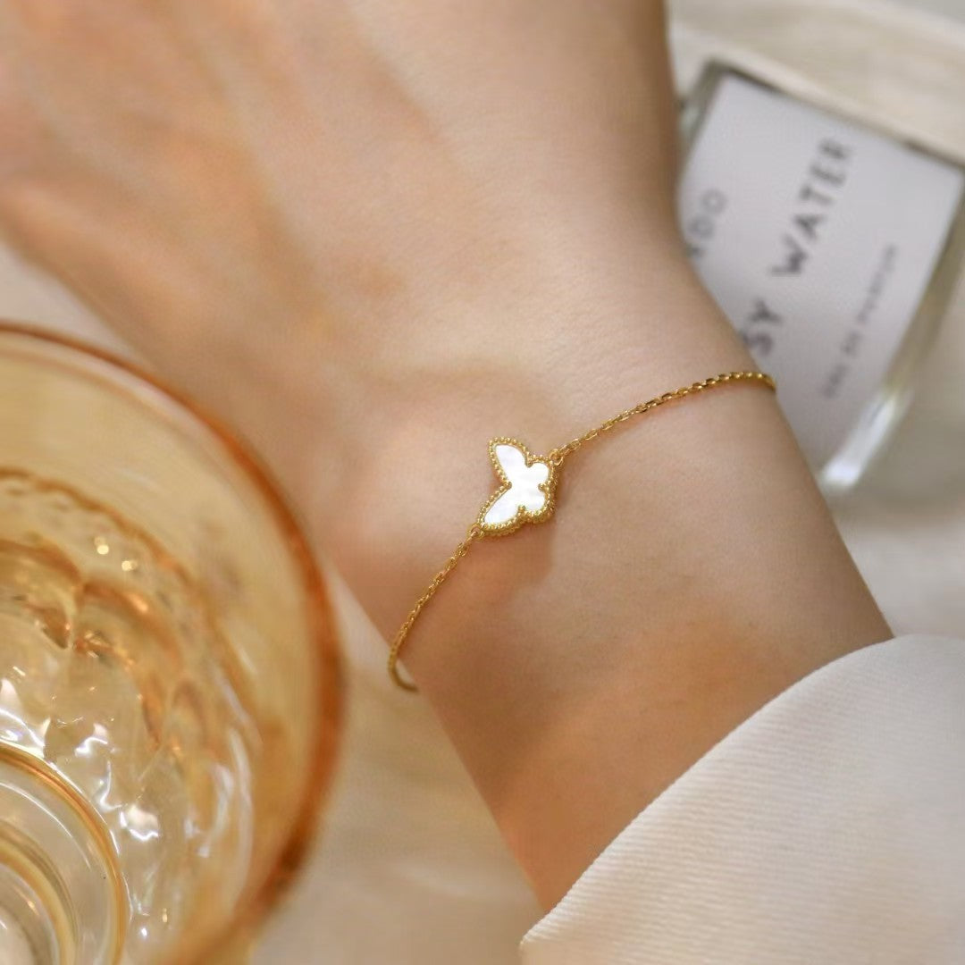 [Aurora]BUTTERFLY WHITE MOP BUTTERFLY BRACELET