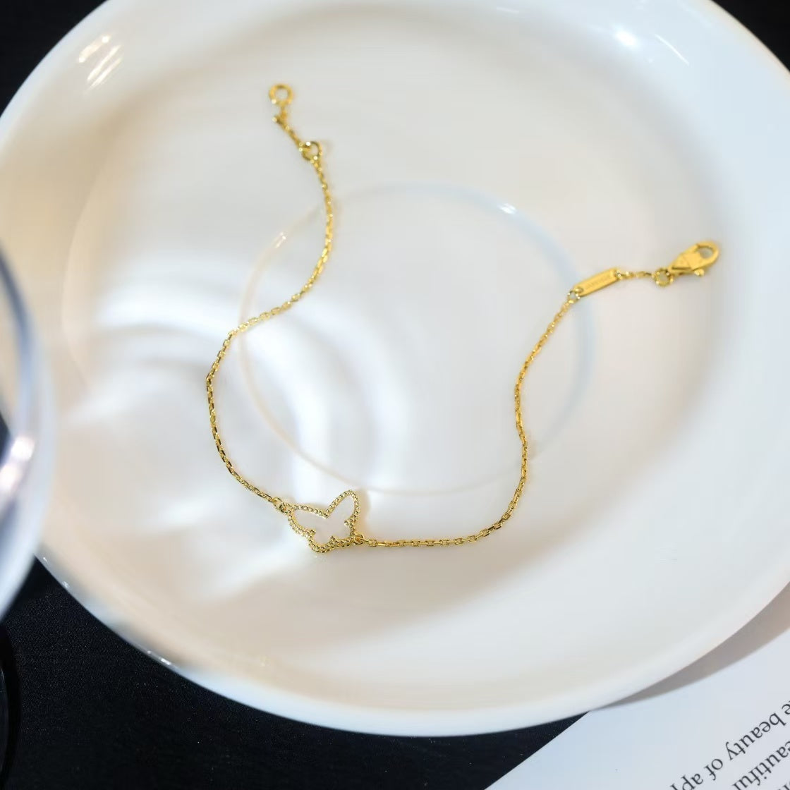 [Aurora]BUTTERFLY WHITE MOP BUTTERFLY BRACELET