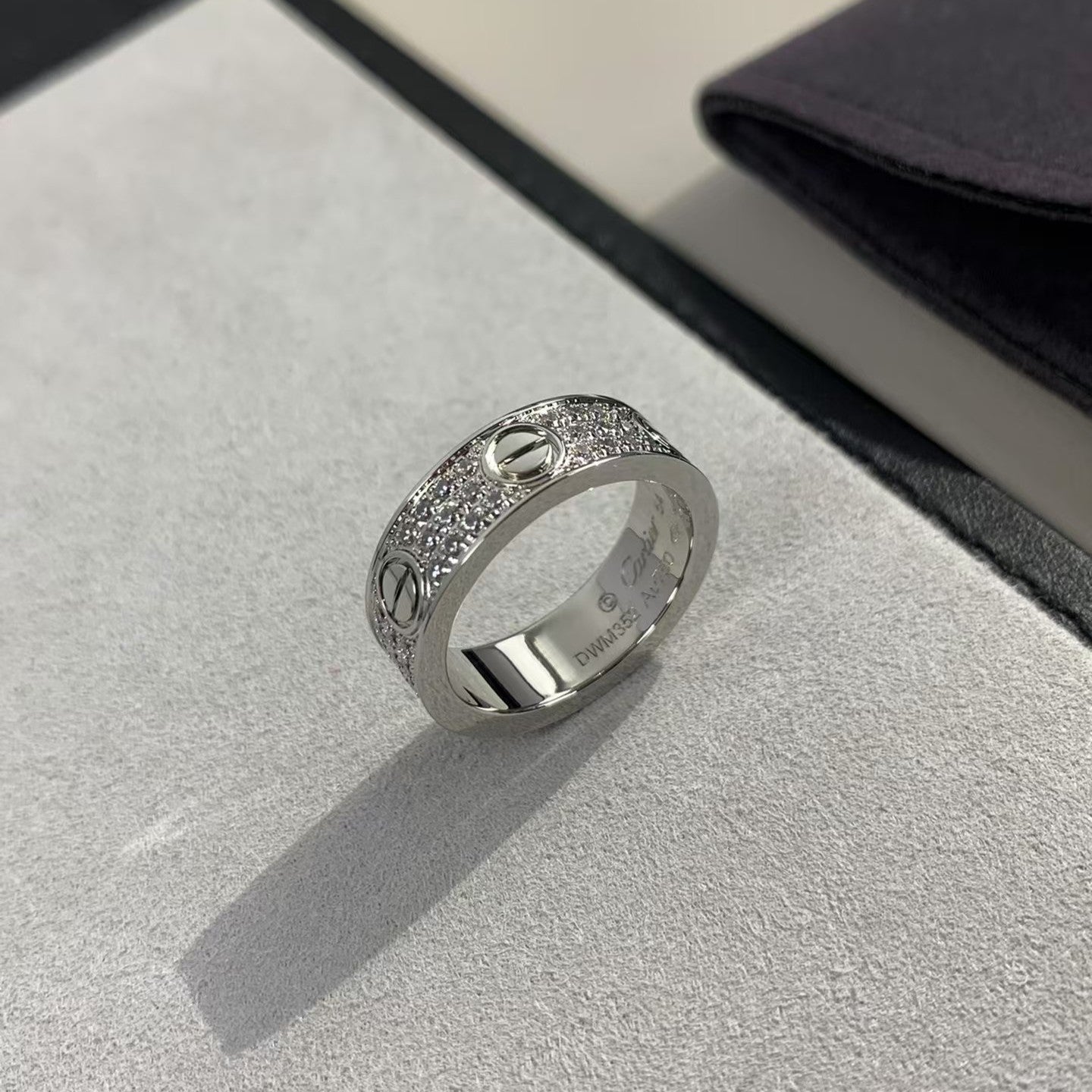 [Aurora]LOVE RING 5.5MM DIAMONDS PAVED