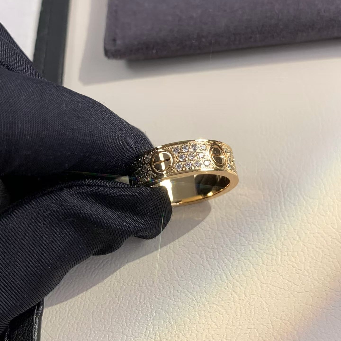 [Aurora]LOVE RING 5.5MM DIAMONDS PAVED