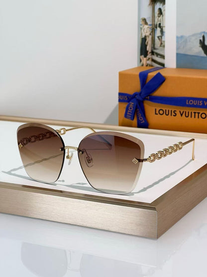 Frameless Square Gradient Sunglasses