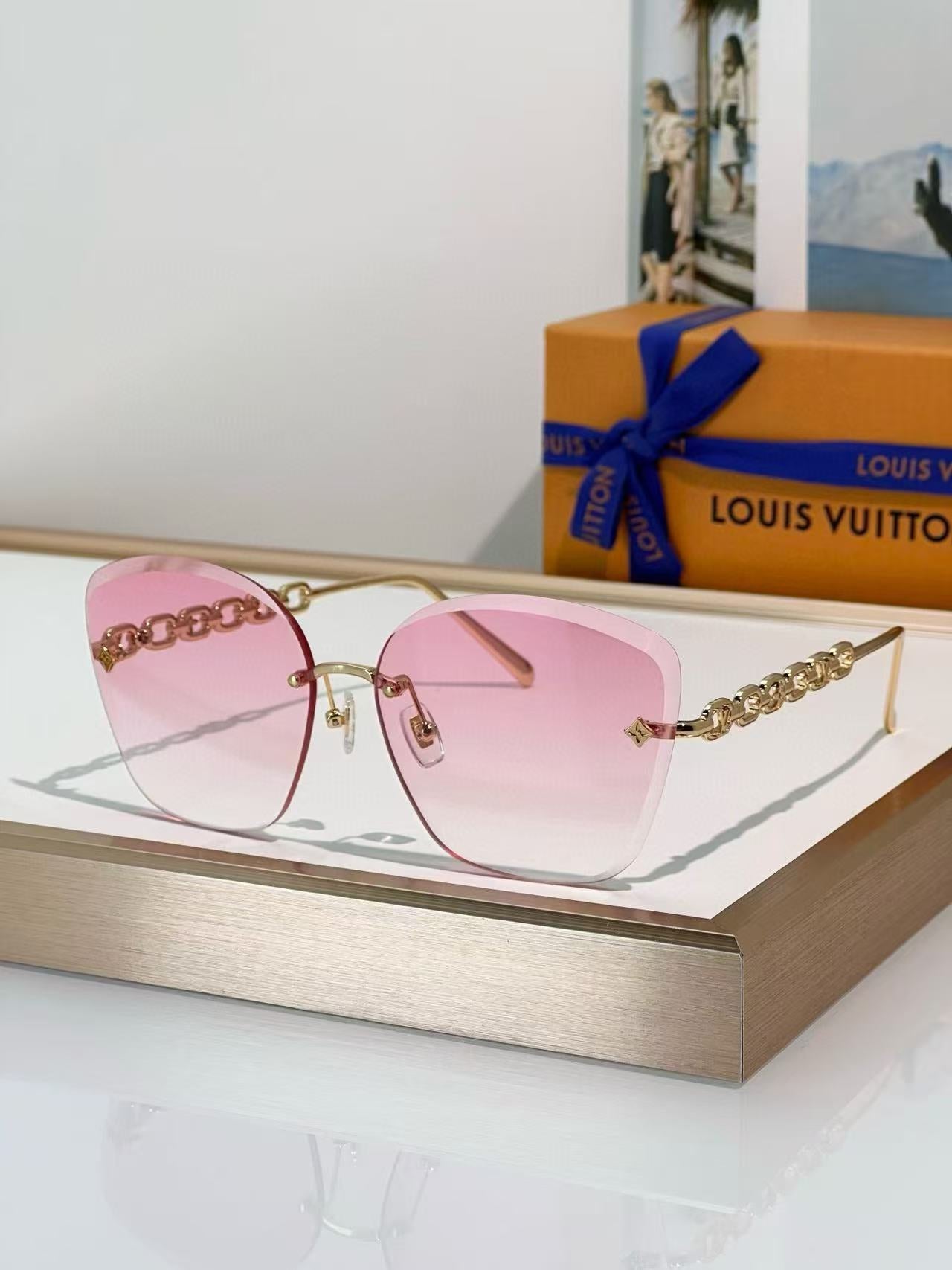 Frameless Square Gradient Sunglasses