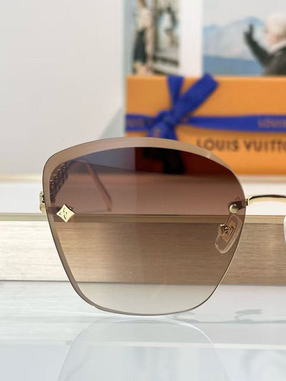 Frameless Square Gradient Sunglasses