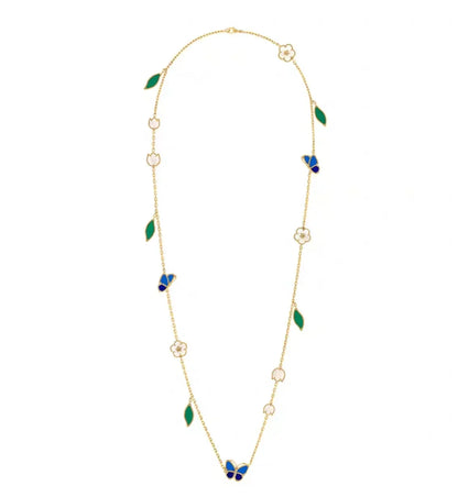 [AURORA]LUCKY SPRING GOLD MOTIFS NECKLACE