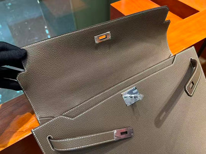 HM KELLY DEPECHES 36 BRIEFCASE SILVER HARDWARE