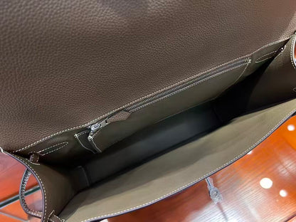 HM KELLY DEPECHES 36 BRIEFCASE SILVER HARDWARE