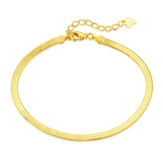 [Aurora]Flat Snake Bone Chain Blade Necklace