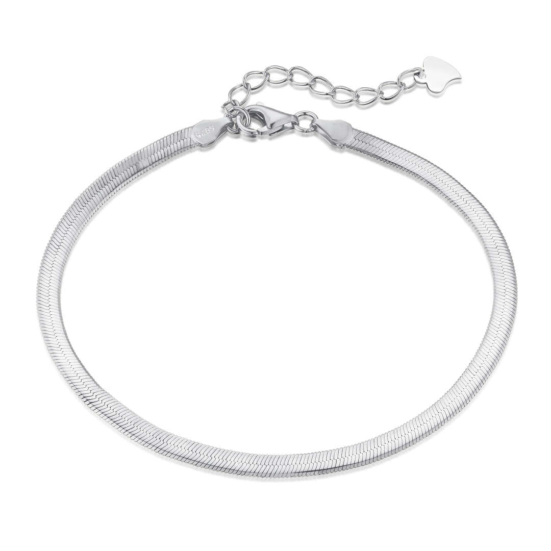 [Aurora]Flat Snake Bone Chain Blade Necklace