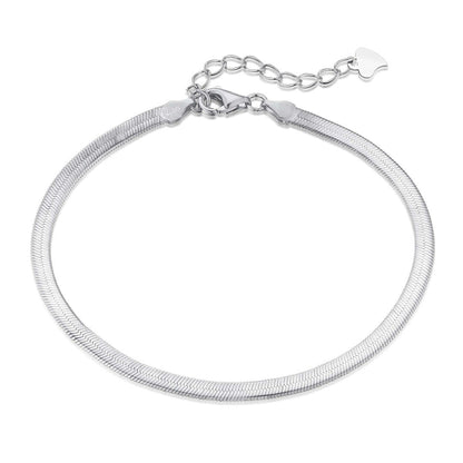 [Aurora]Flat Snake Bone Chain Blade Necklace