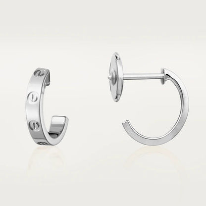 [Aurora]LOVE EARRINGS 2.65MM SILVER