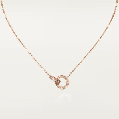 [AURORA]LOVE  FULL DIAMOND PENDANT NECKLACE