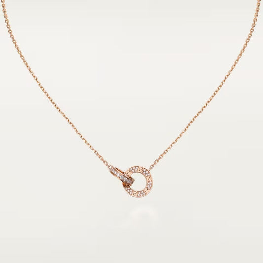 [AURORA]LOVE  FULL DIAMOND PENDANT NECKLACE