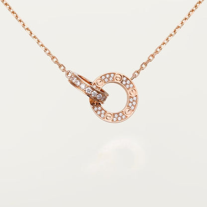 [AURORA]LOVE  FULL DIAMOND PENDANT NECKLACE