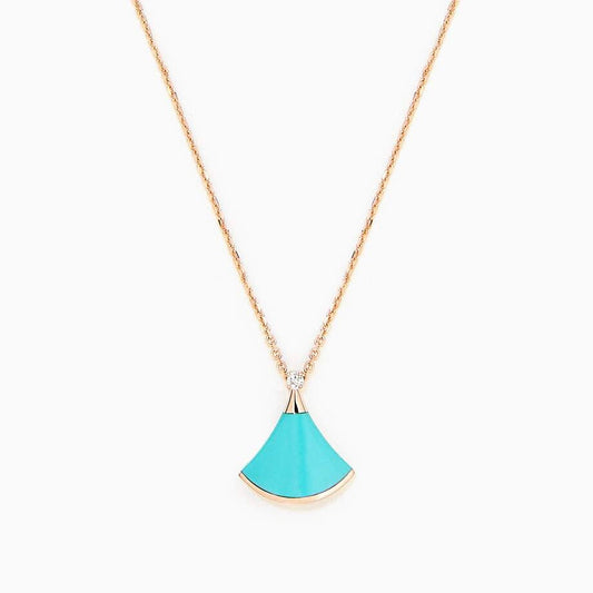 [Aurora]DREAM NECKLACE TURQUOISE PINK GOLD