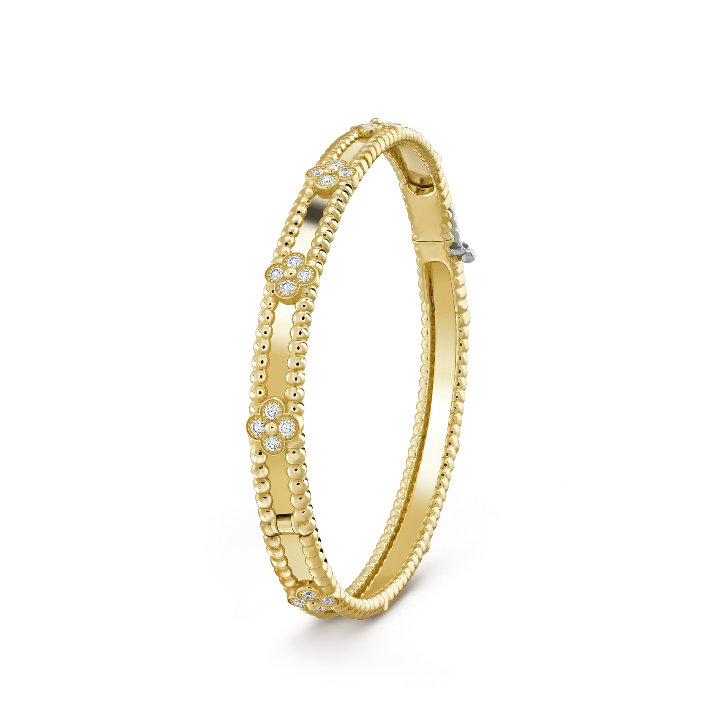 [basloveJW]クローバーブレスレット 4mm ダイヤモンド
