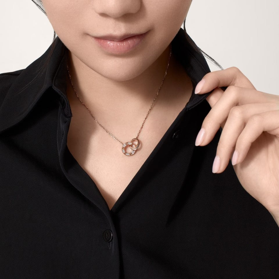 [AURORA]LOVE  FULL DIAMOND PENDANT NECKLACE