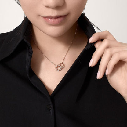 [AURORA]LOVE  FULL DIAMOND PENDANT NECKLACE
