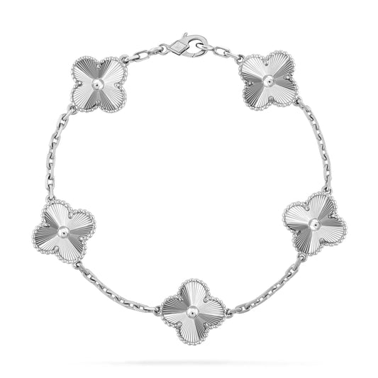 [AURORA]CLOVER SILVER 5 MOTIFS BRACELET